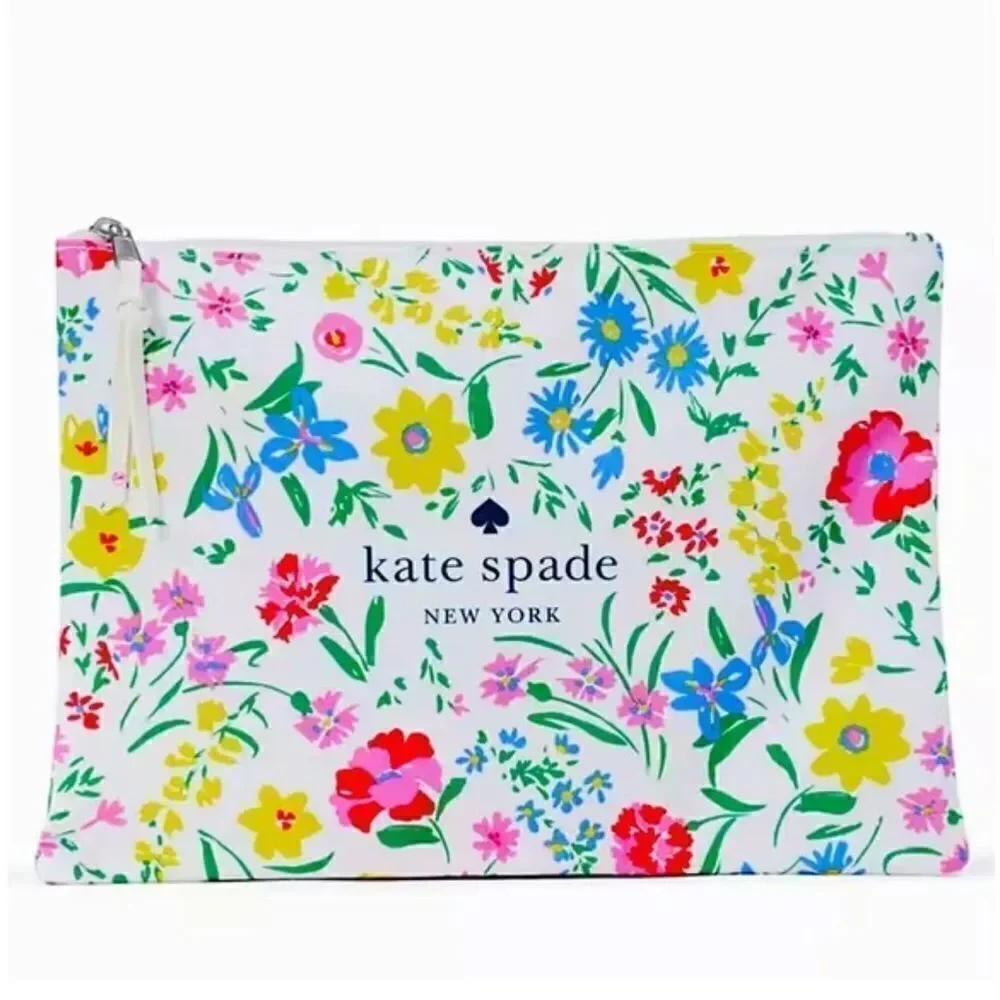 KATE SPADE NWOT NEW ENGLAND CANVAS MAKEUP BAG